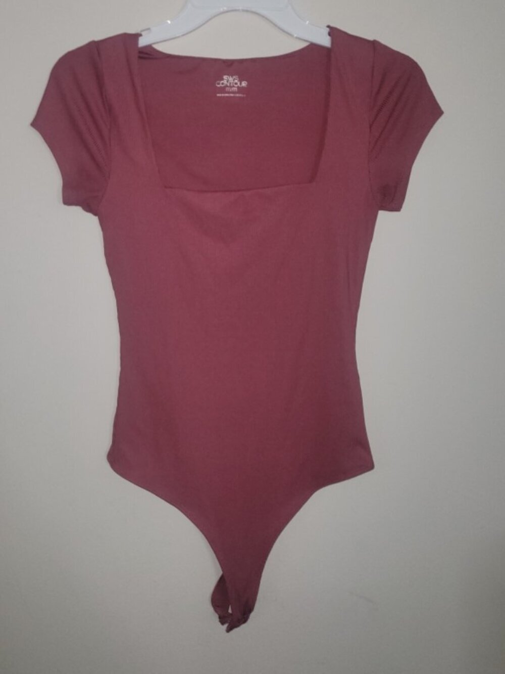 SWS Contour Medium pink ribbed bodysuit